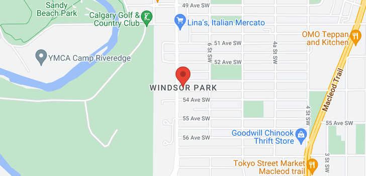 map of #316 5112 ELBOW DR SW